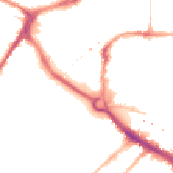 Night-time road noise heatmap for CM1 1JN