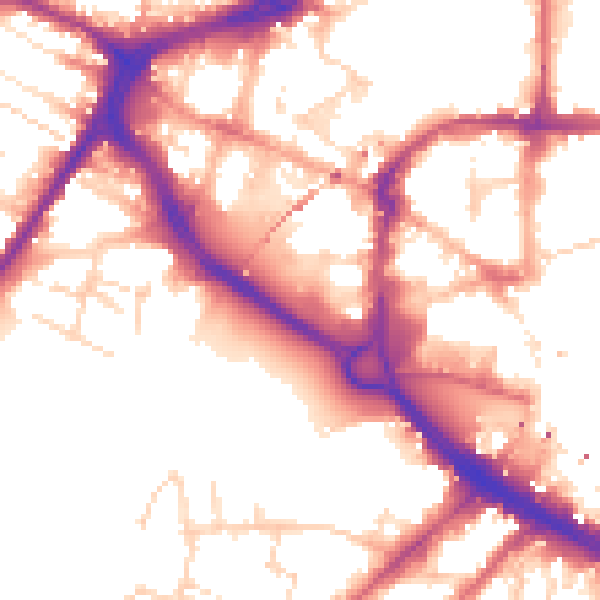 Daytime road noise heatmap for CM1 1PB