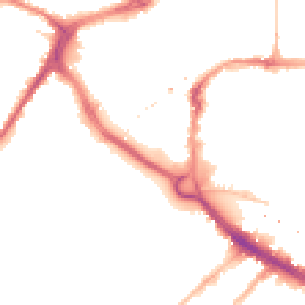 Night-time road noise heatmap for CM1 1PB