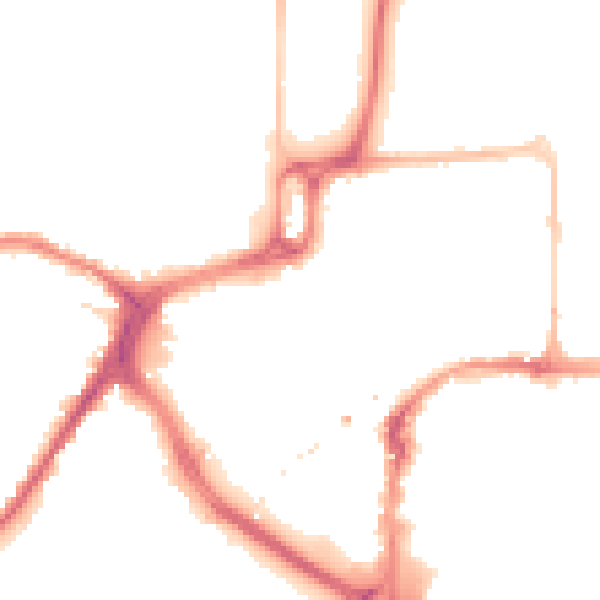Night-time road noise heatmap for CM1 1QQ