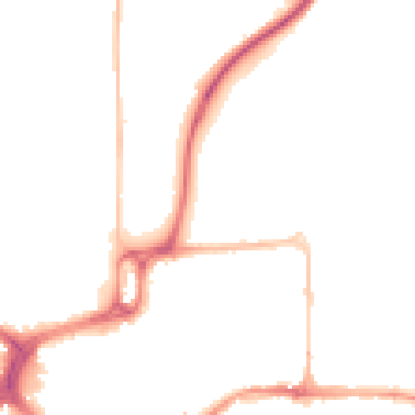 Night-time road noise heatmap for CM1 1RG