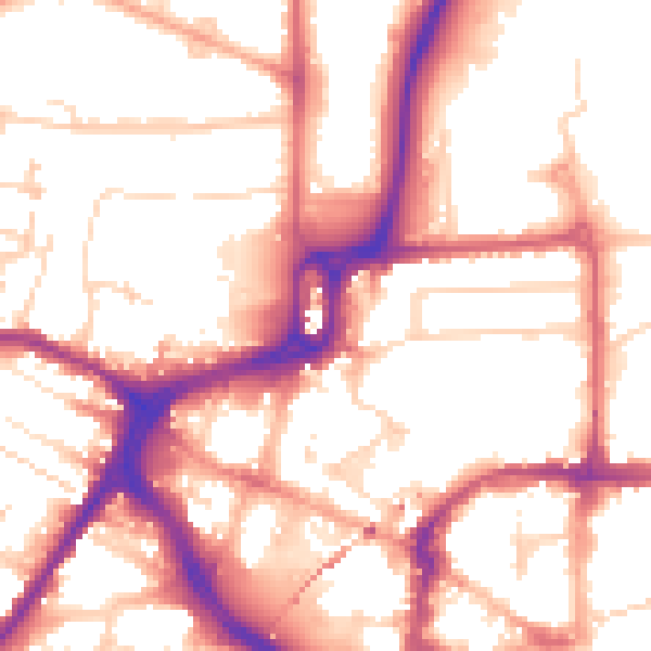 Daytime road noise heatmap for CM1 1SD
