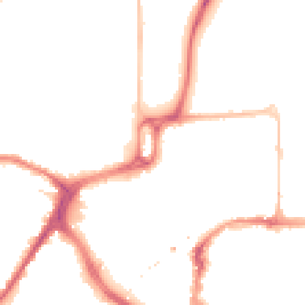 Night-time road noise heatmap for CM1 1SD