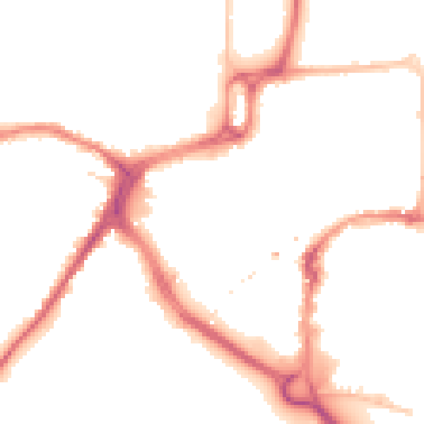 Night-time road noise heatmap for CM1 1SN