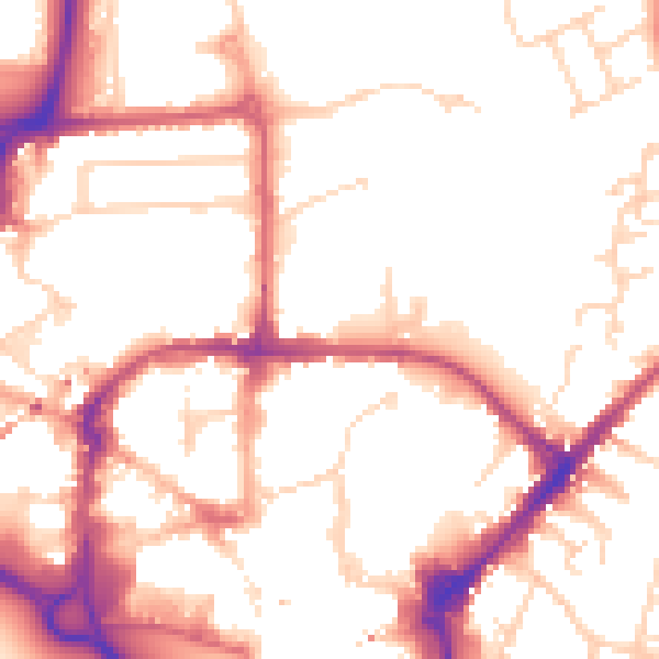Daytime road noise heatmap for CM1 1SP