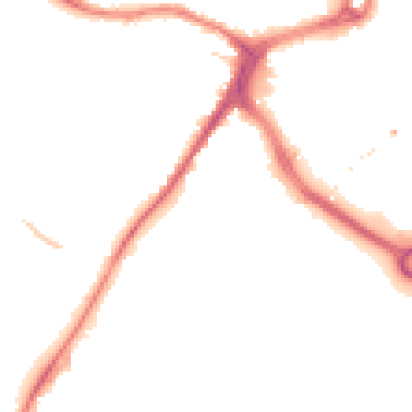 Night-time road noise heatmap for CM1 1TW