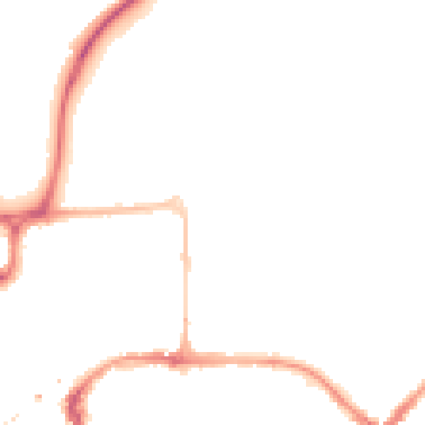 Night-time road noise heatmap for CM1 1UE