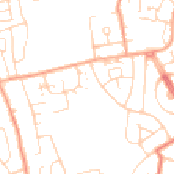 Daytime road noise heatmap for CM1 2EF