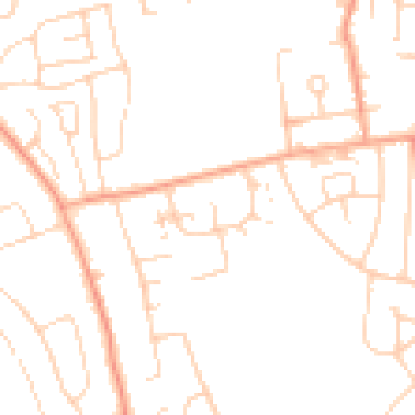 Daytime road noise heatmap for CM1 2EP