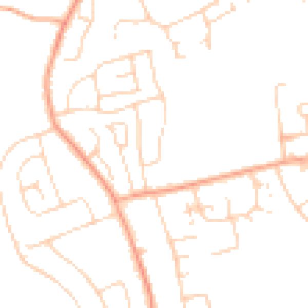Daytime road noise heatmap for CM1 2EU
