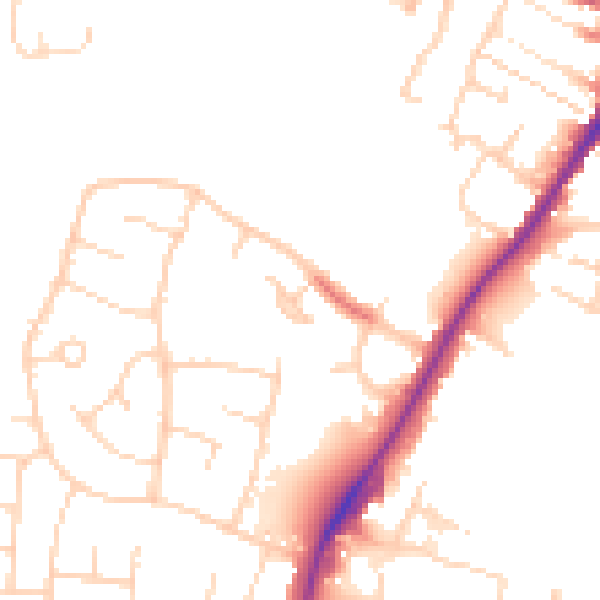 Daytime road noise heatmap for CM1 2FU