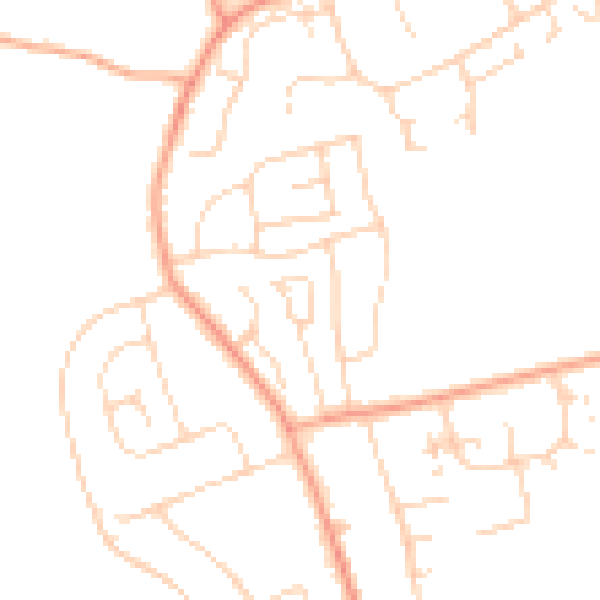 Daytime road noise heatmap for CM1 2GJ