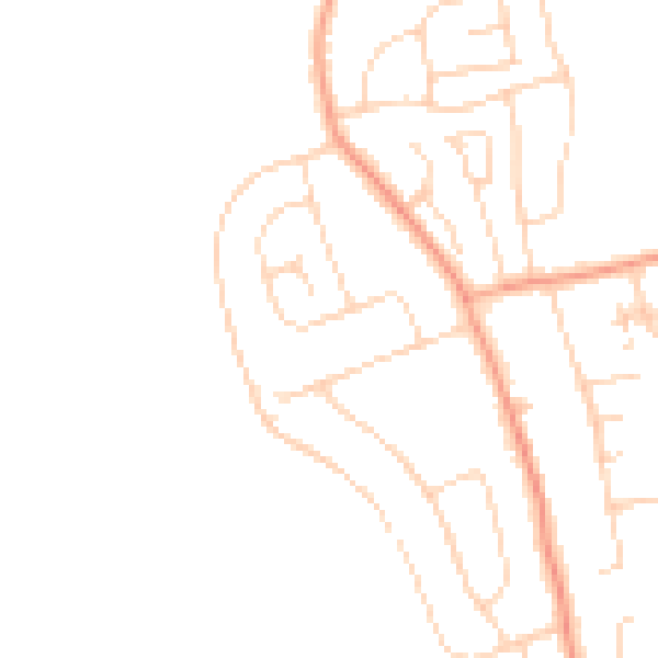 Daytime road noise heatmap for CM1 2JJ