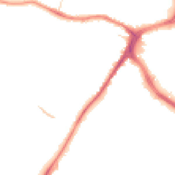 Night-time road noise heatmap for CM1 2QY
