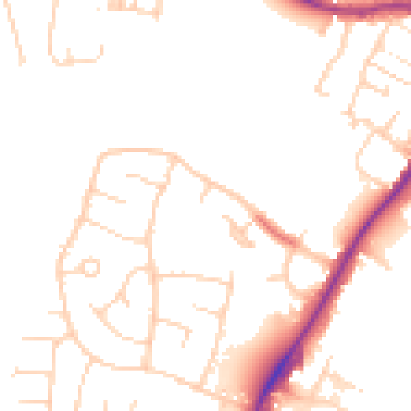 Daytime road noise heatmap for CM1 2SB
