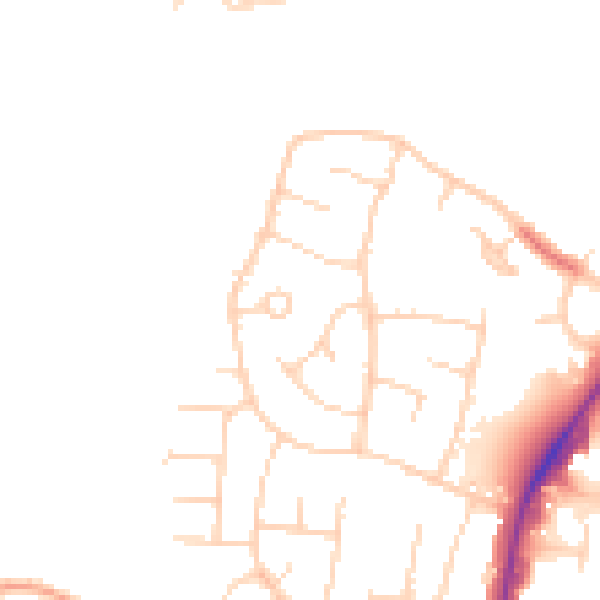 Daytime road noise heatmap for CM1 2SE