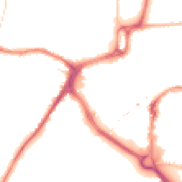 Night-time road noise heatmap for CM1 2XL