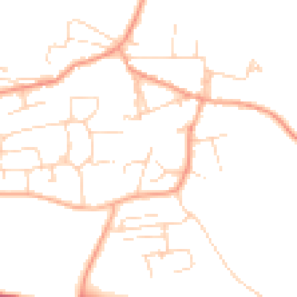 Daytime road noise heatmap for CM1 3JG