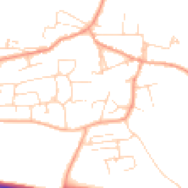 Daytime road noise heatmap for CM1 3JZ