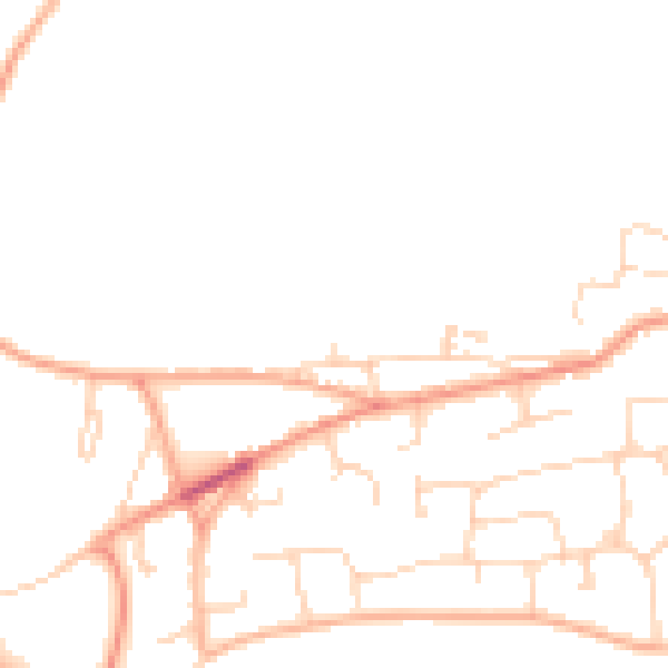 Daytime road noise heatmap for CM1 3PE