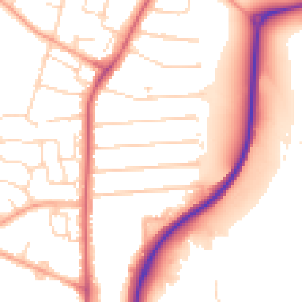 Daytime road noise heatmap for CM1 4EY