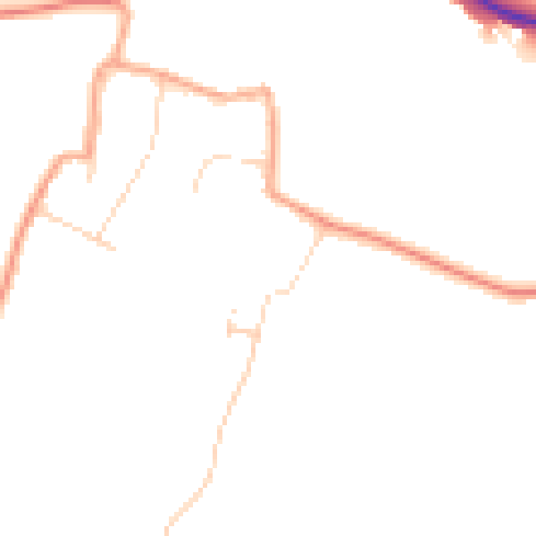 Daytime road noise heatmap for CM1 4GJ