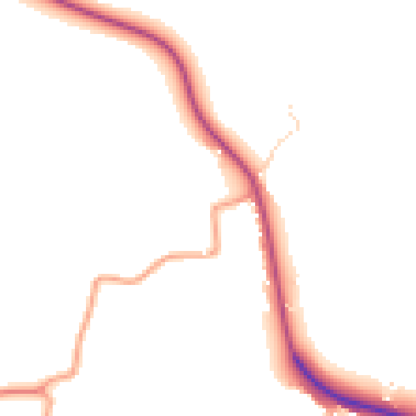 Daytime road noise heatmap for CM1 4LE