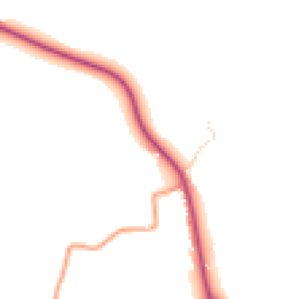 Daytime road noise heatmap for CM1 4LL