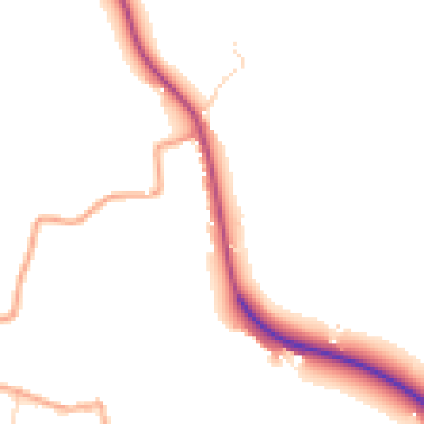 Daytime road noise heatmap for CM1 4LP