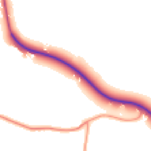 Daytime road noise heatmap for CM1 4LT