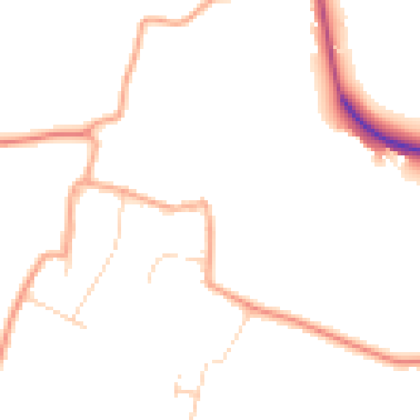 Daytime road noise heatmap for CM1 4PD