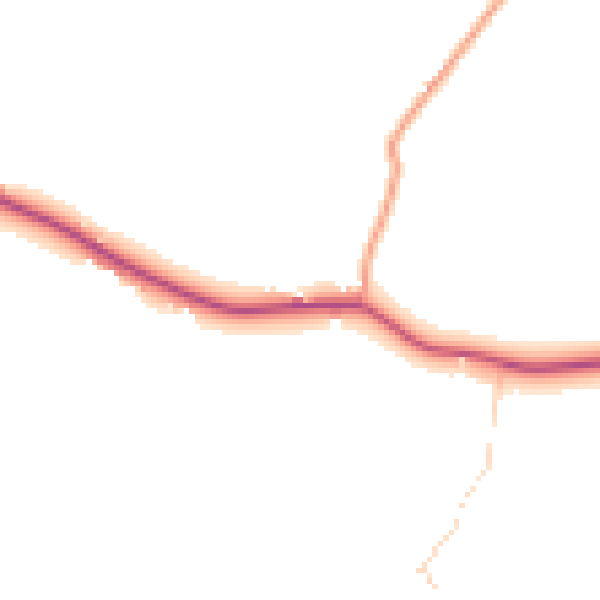Daytime road noise heatmap for CM1 4PR