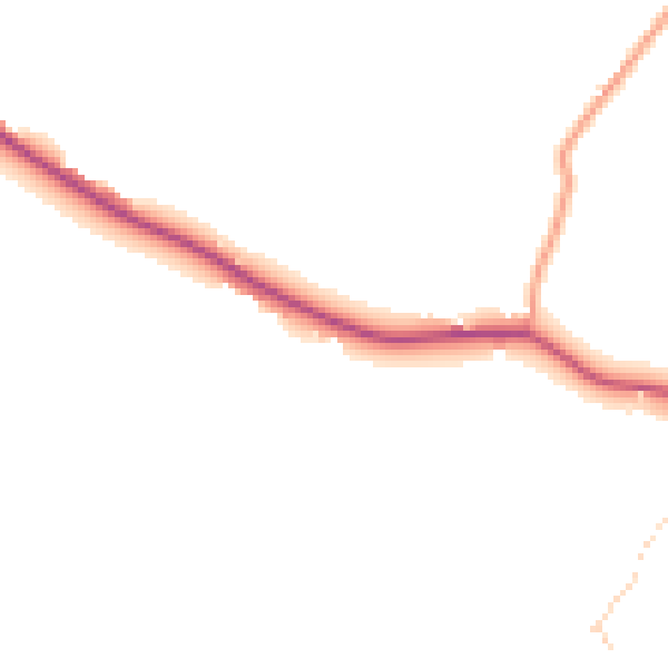 Daytime road noise heatmap for CM1 4PT