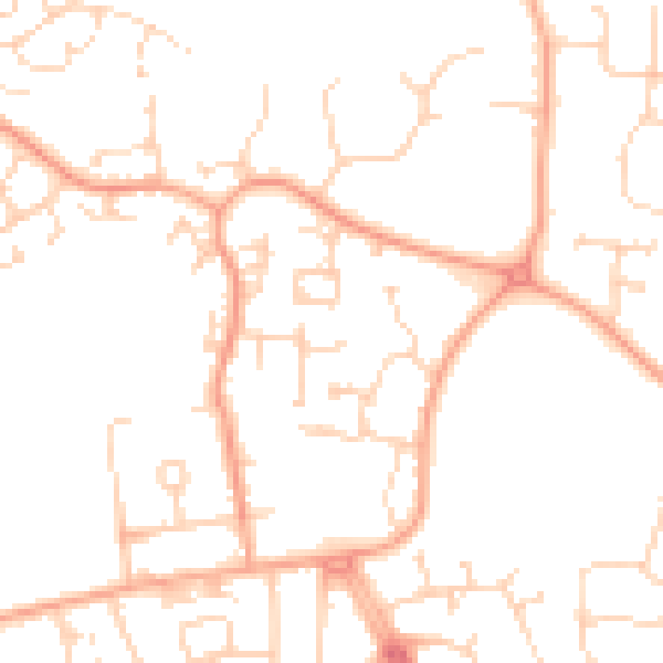 Daytime road noise heatmap for CM1 4WA