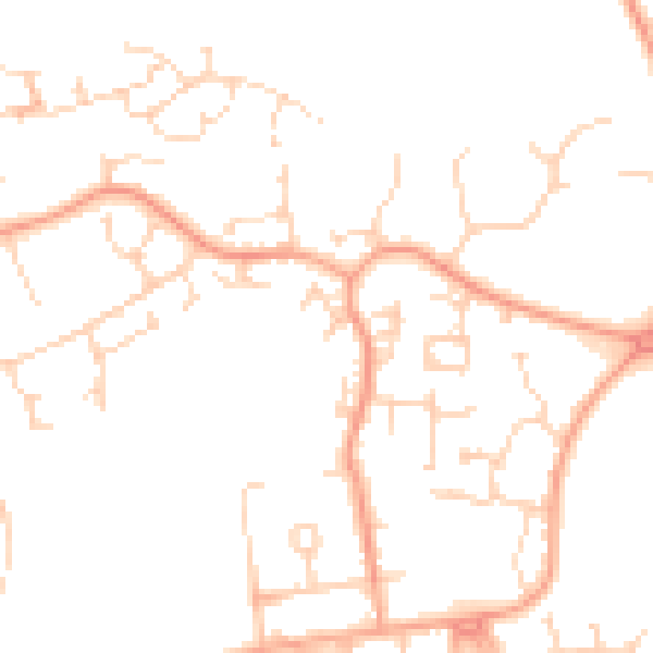 Daytime road noise heatmap for CM1 4XN