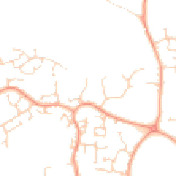 Daytime road noise heatmap for CM1 4YG
