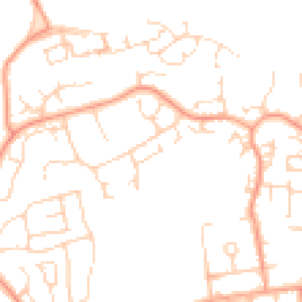 Daytime road noise heatmap for CM1 4YR