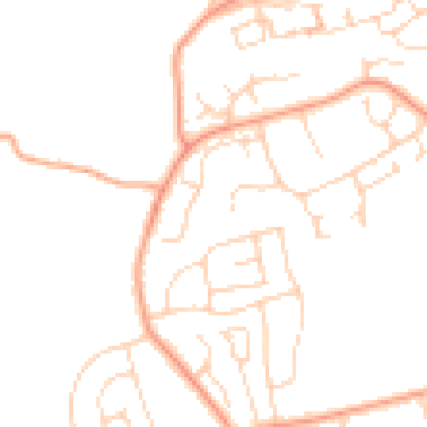 Daytime road noise heatmap for CM1 4YT