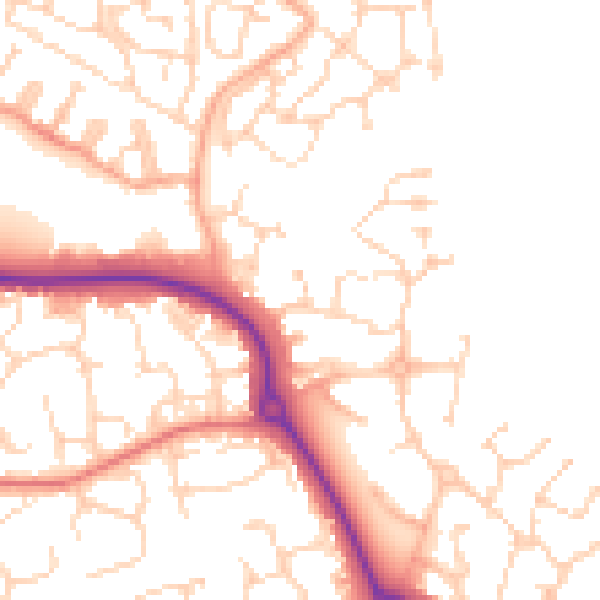 Daytime road noise heatmap for CM1 6AH