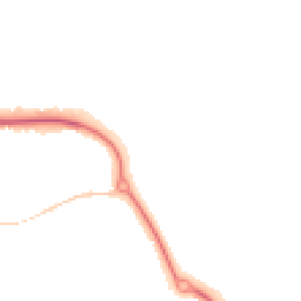 Night-time road noise heatmap for CM1 6AJ