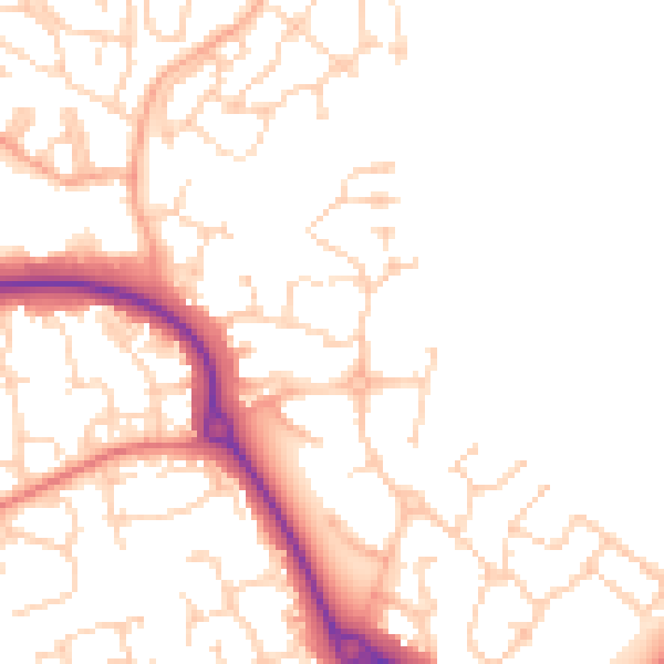 Daytime road noise heatmap for CM1 6AQ