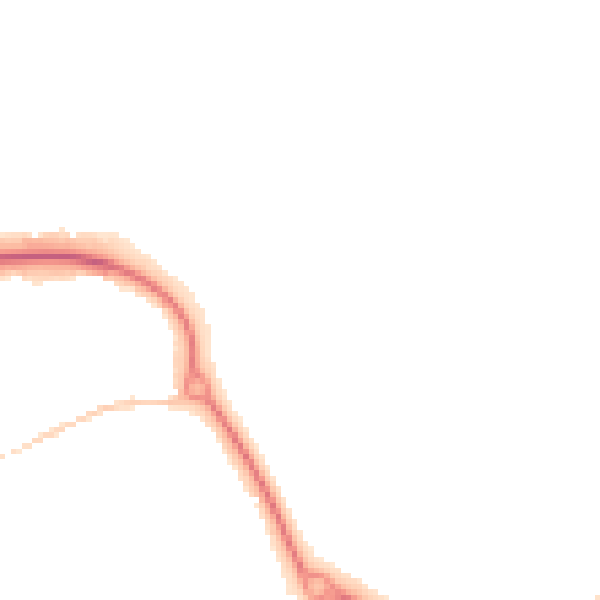 Night-time road noise heatmap for CM1 6AQ