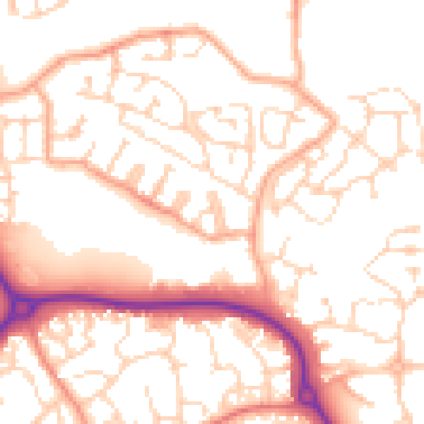 Daytime road noise heatmap for CM1 6AS