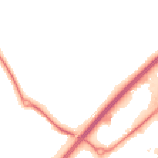 Night-time road noise heatmap for CM1 6BD