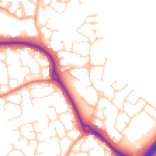 Daytime road noise heatmap for CM1 6BH
