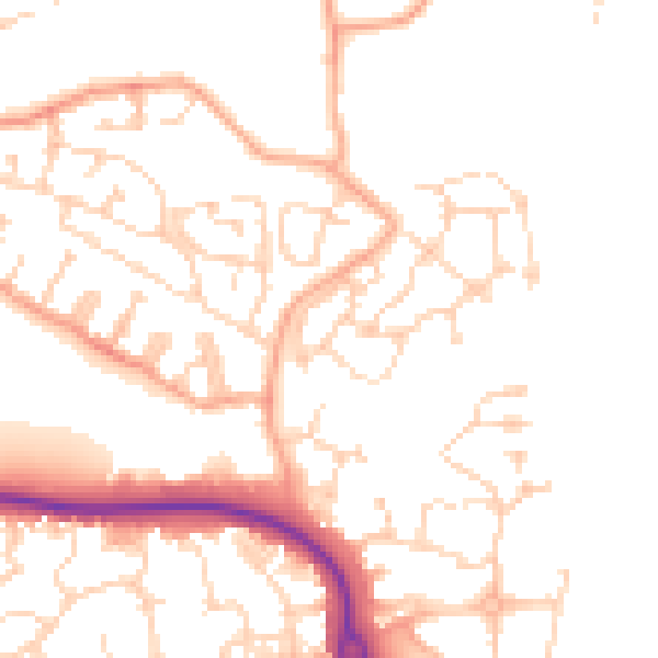 Daytime road noise heatmap for CM1 6BJ