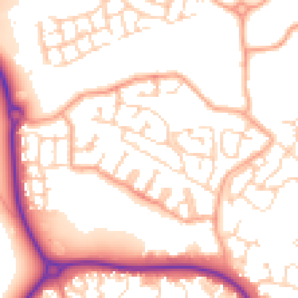 Daytime road noise heatmap for CM1 6BT