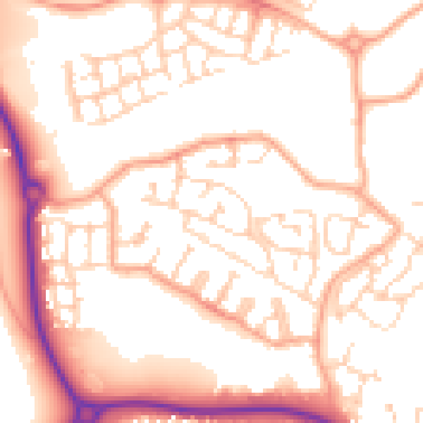 Daytime road noise heatmap for CM1 6BU