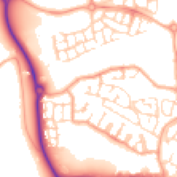 Daytime road noise heatmap for CM1 6BW
