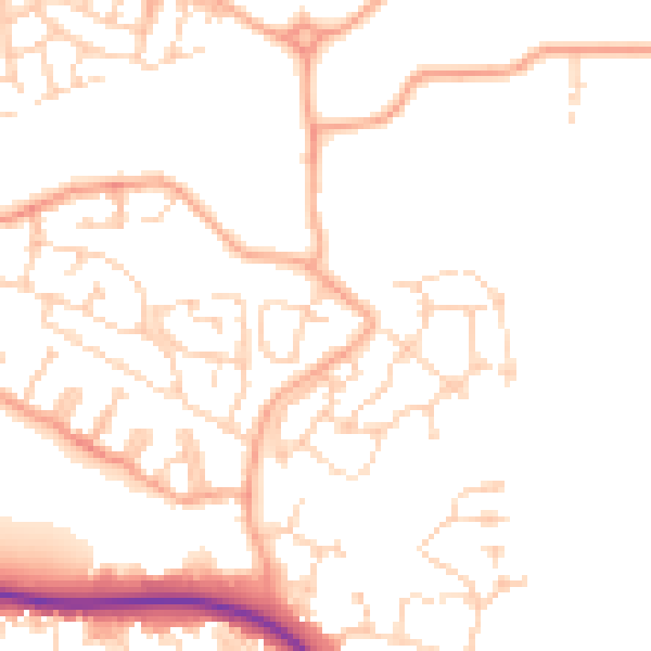 Daytime road noise heatmap for CM1 6DD